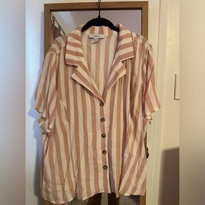 Striped Blouse Pink and White
